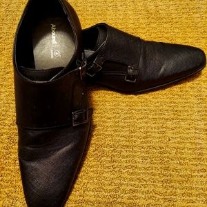 Abound Black Plain Toe Monk Strap Loafer 9